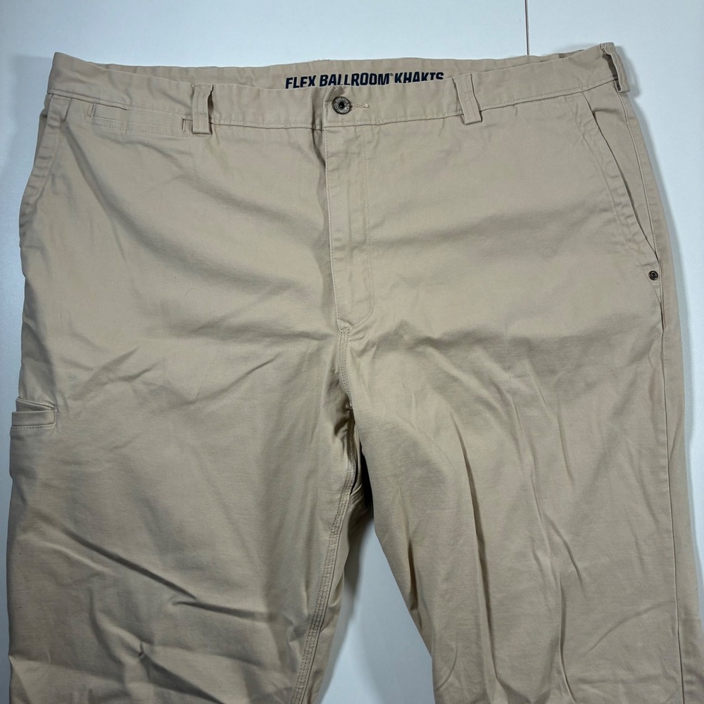 Duluth Trading Co Flex Ballroom Khaki Pant 44x32 Tan Stretch Utility (Tag 44x34)